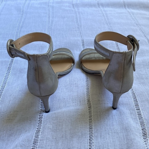 Antonio Melani silver leather heels with ankle strap. - Picture 11 of 13